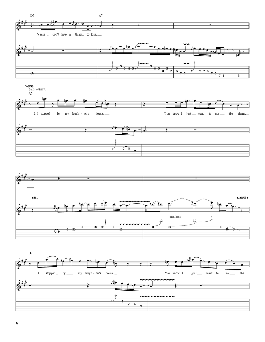 Damn Right, I've Got The Blues Acoustic Guitar scores gallery preview page 4