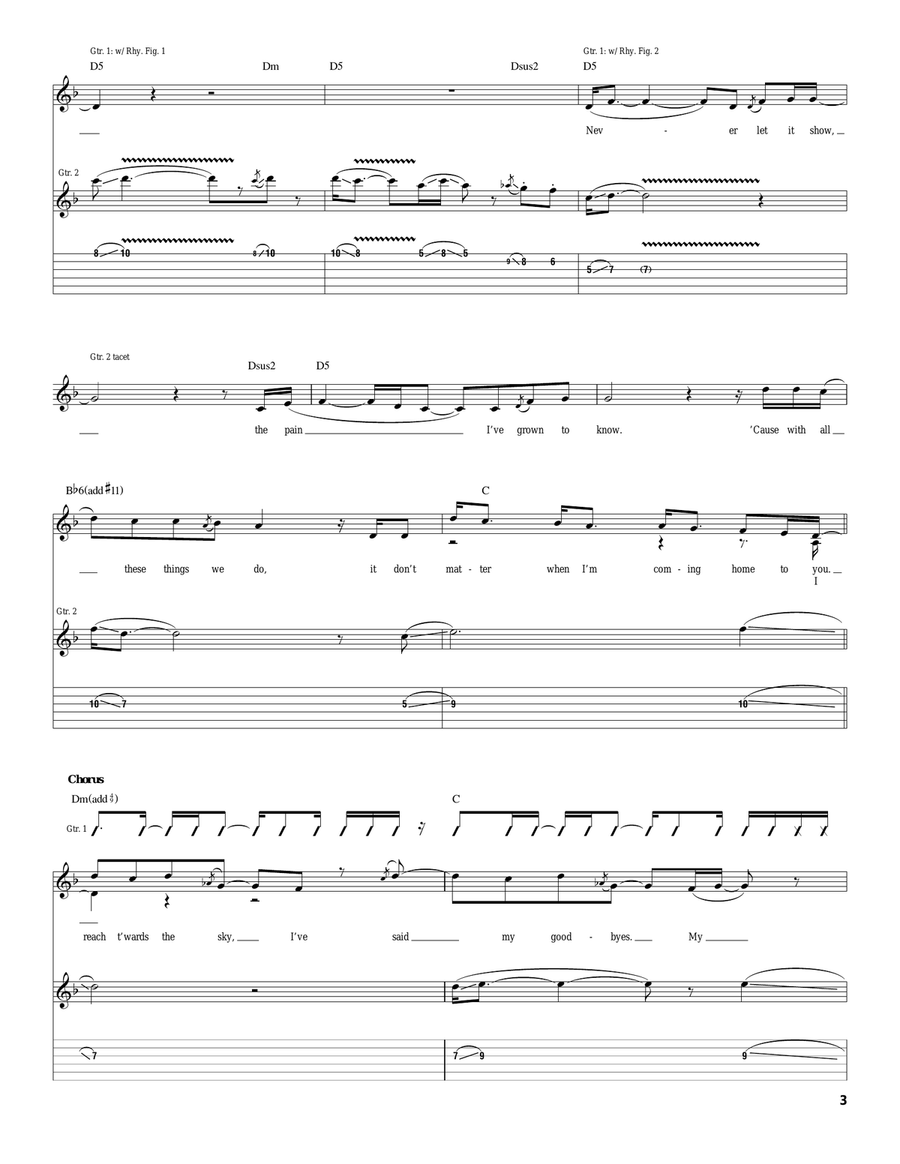 Gunslinger Gunslinger Acoustic Guitar scores gallery preview page 3