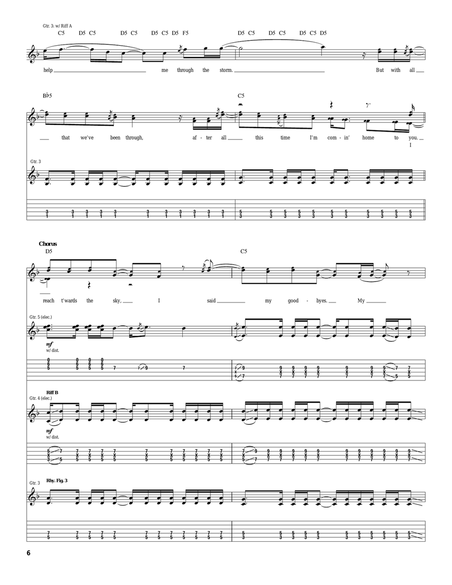 Gunslinger Gunslinger Acoustic Guitar scores gallery preview page 6