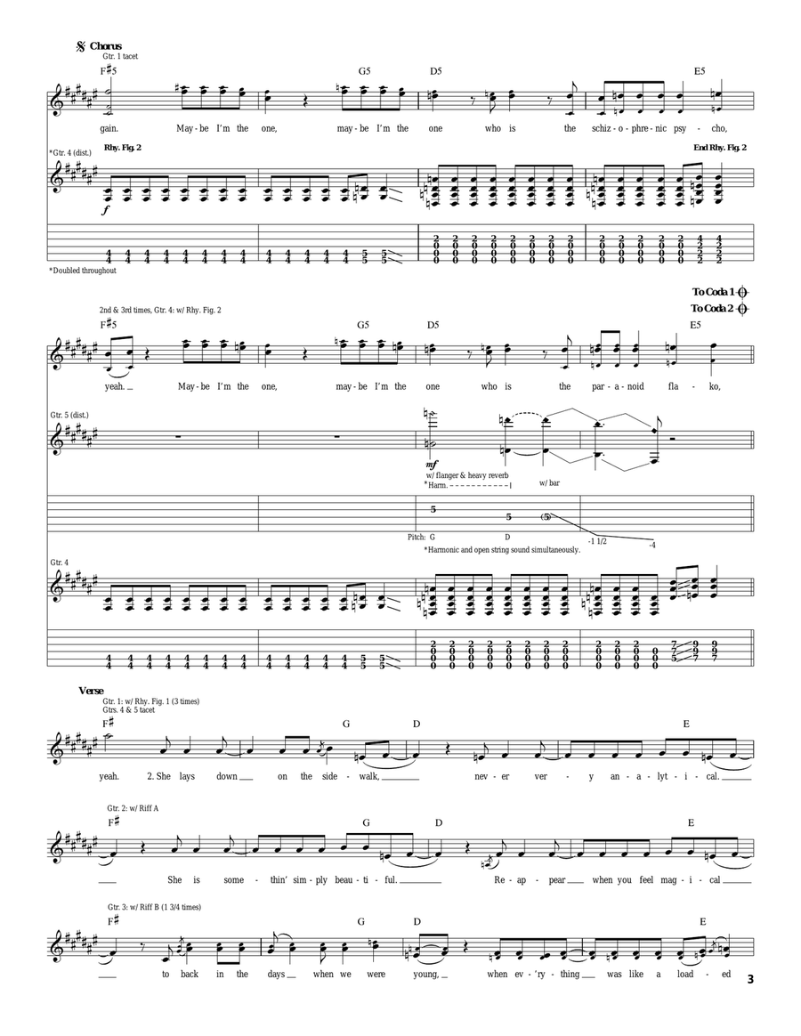 Psycho Psycho Acoustic Guitar scores gallery preview page 3