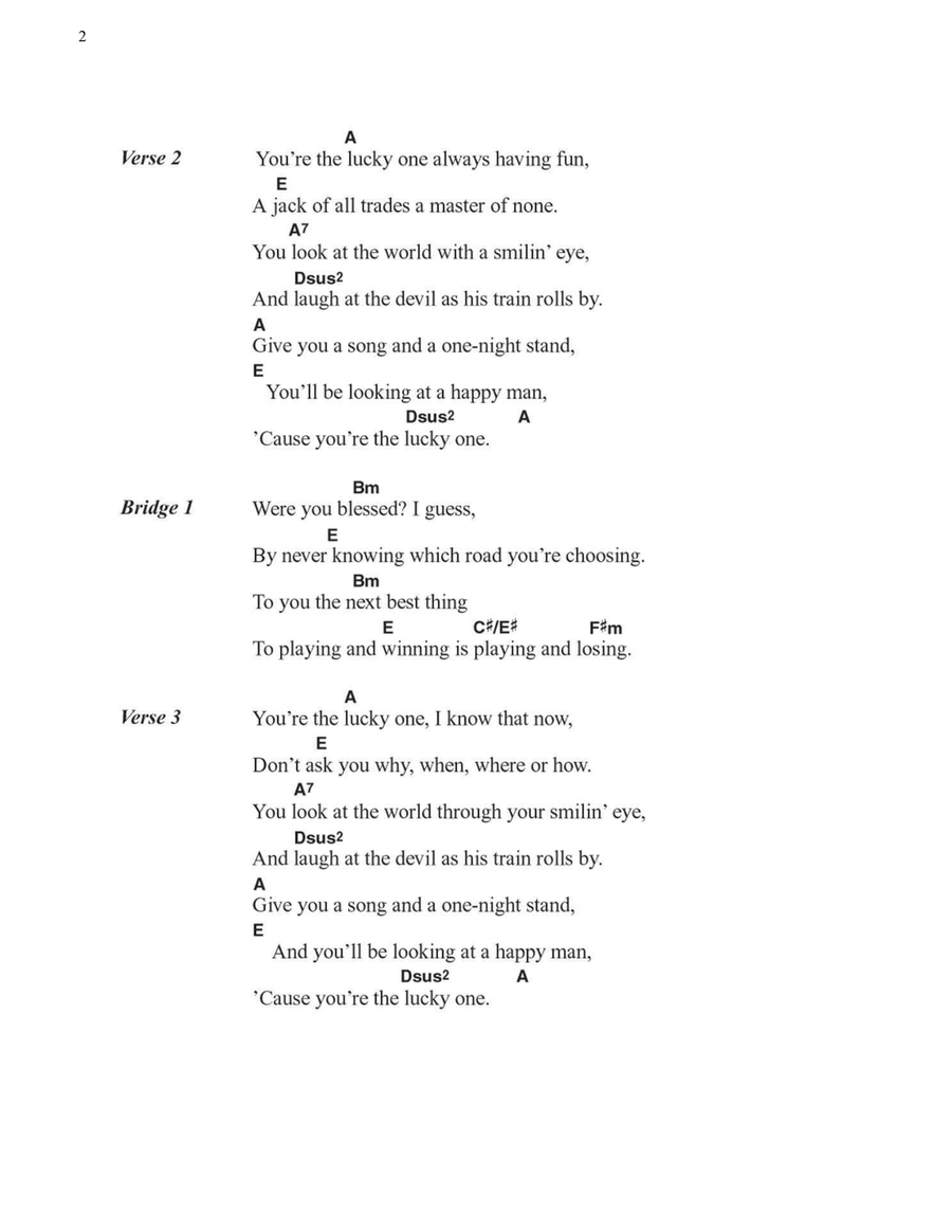 The Lucky One Acoustic Guitar scores gallery preview page 2