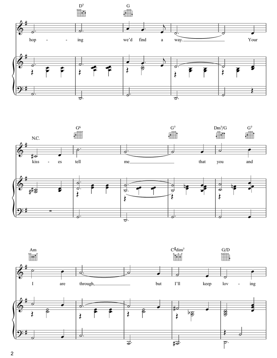 You Can't Be True Dear You Can't Be True Dear Piano, Vocal, Guitar scores gallery preview page 2