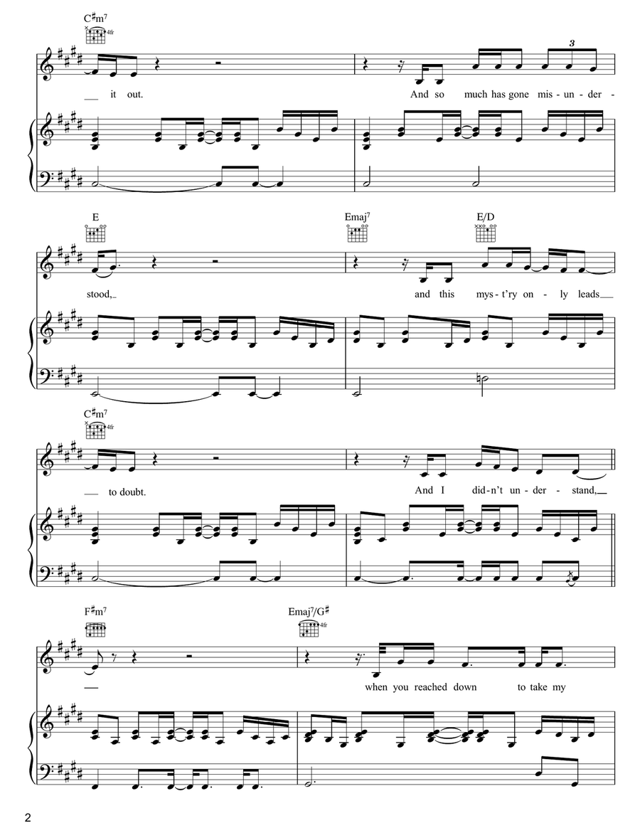 Say It To Me Now (from Once) Piano, Vocal, Guitar scores gallery preview page 2