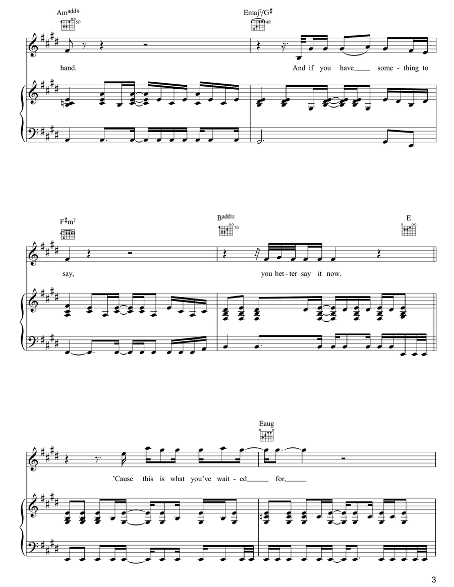 Say It To Me Now (from Once) Piano, Vocal, Guitar scores gallery preview page 3