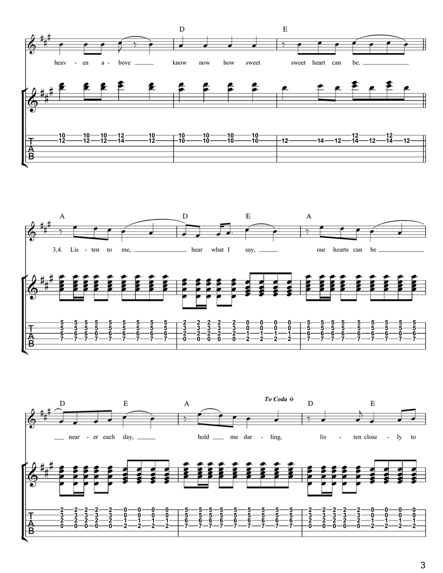 Listen To Me Listen To Me Guitar Tablature scores gallery preview page 3