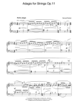 Adagio For Strings Op.11