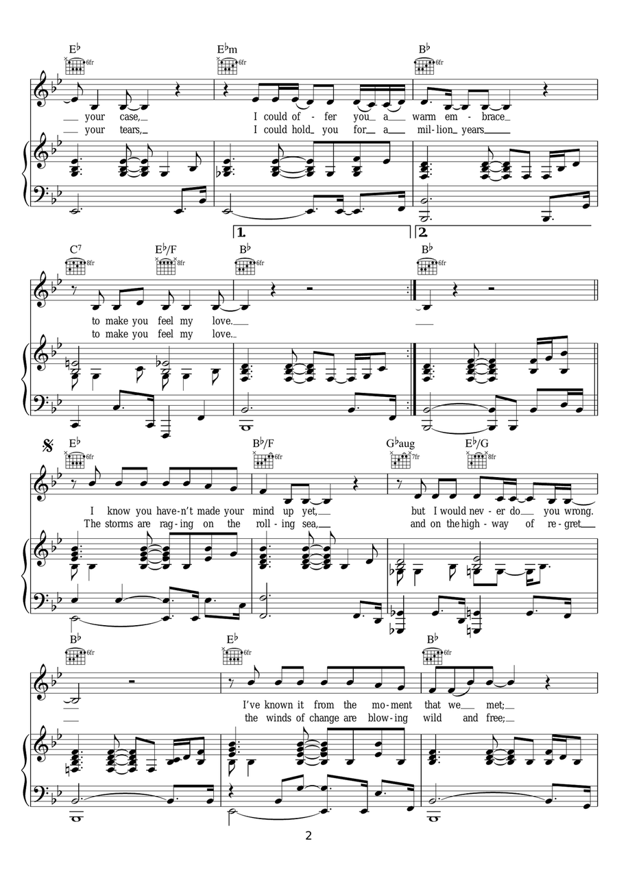 Make You Feel My Love Make You Feel My Love Acoustic Guitar scores gallery preview page 2