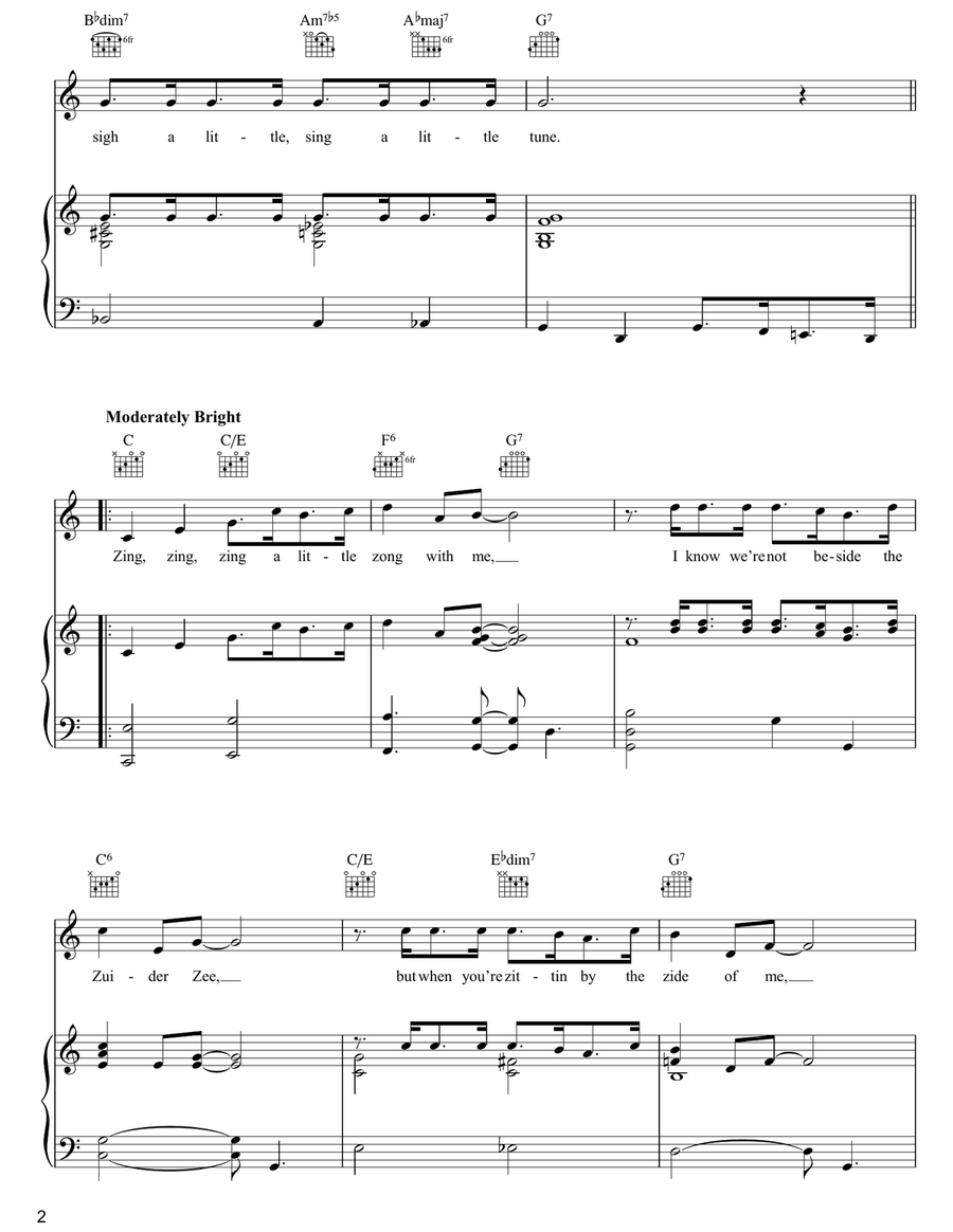Zing A Little Zong Zing A Little Zong Piano, Vocal, Guitar scores gallery preview page 2