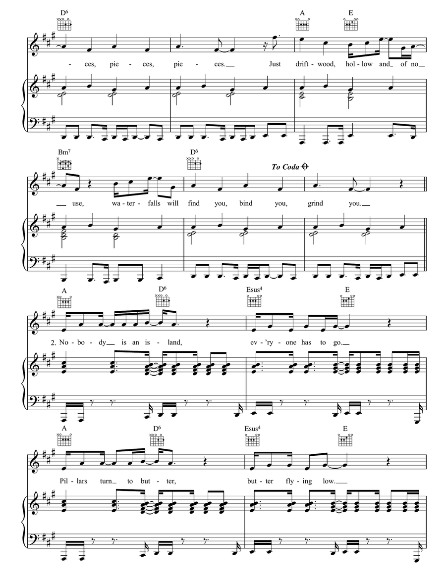 Driftwood Driftwood Piano, Vocal, Guitar scores gallery preview page 3