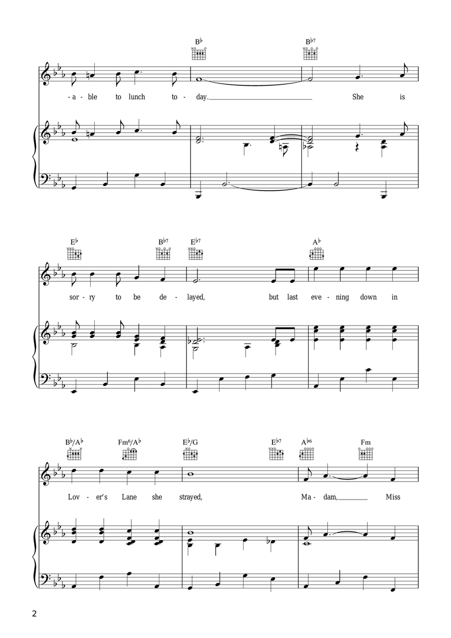 Miss Otis Regrets Miss Otis Regrets Guitar scores gallery preview page 2