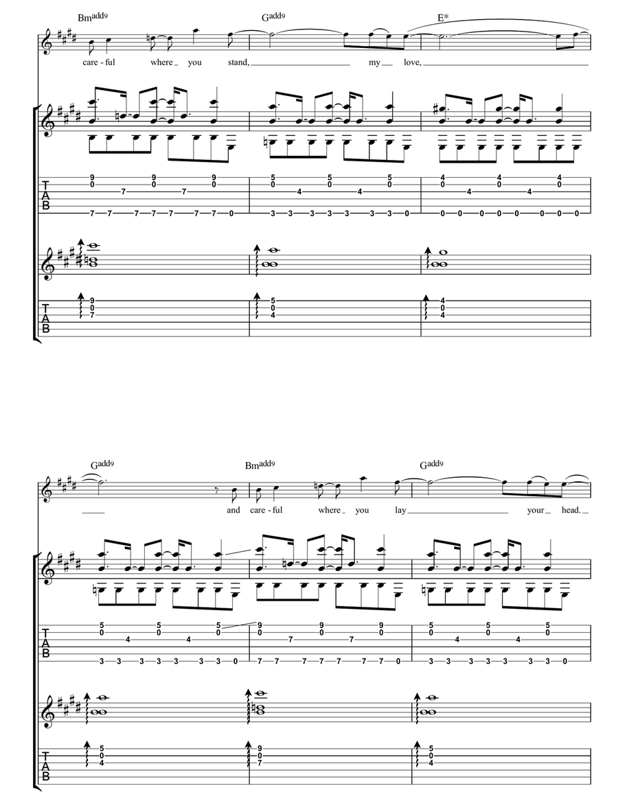 Careful Where You Stand Careful Where You Stand Acoustic Guitar scores gallery preview page 5
