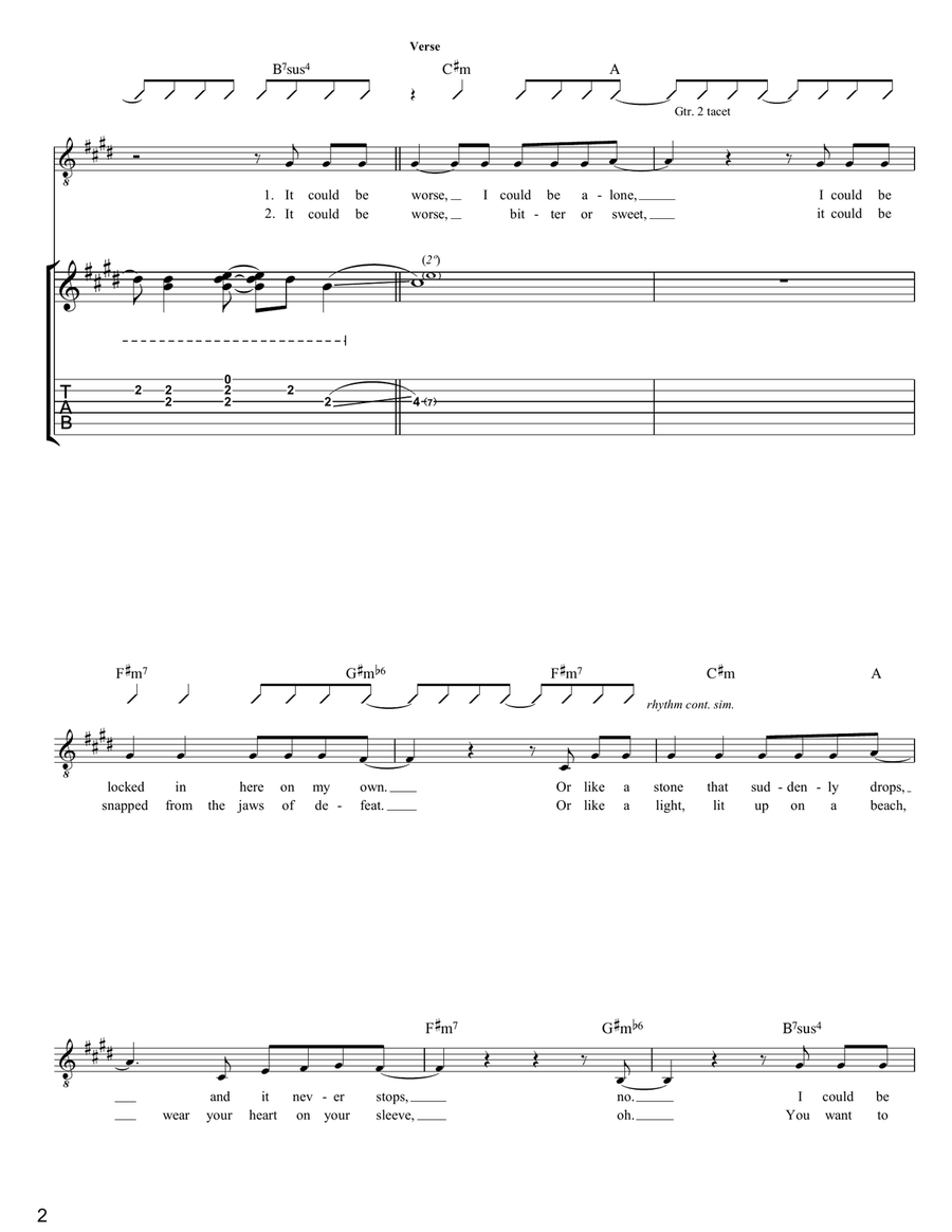 Crests Of Waves Crests Of Waves Acoustic Guitar scores gallery preview page 2