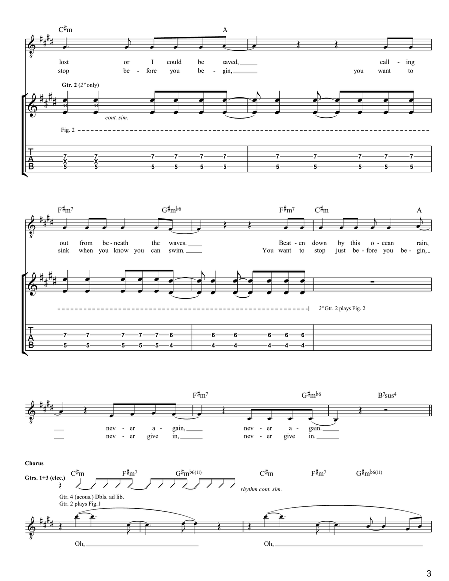Crests Of Waves Crests Of Waves Acoustic Guitar scores gallery preview page 3