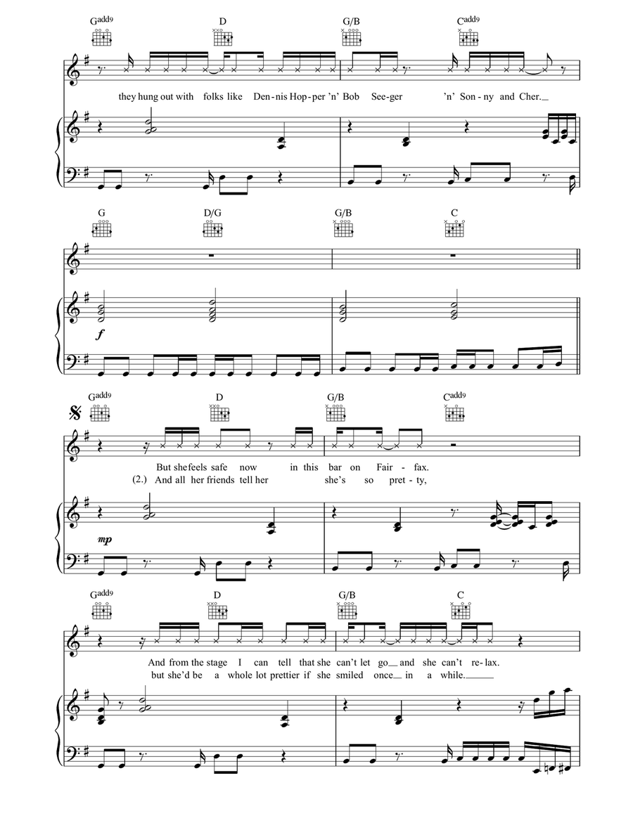 Lullaby Lullaby Piano, Vocal, Guitar scores gallery preview page 2