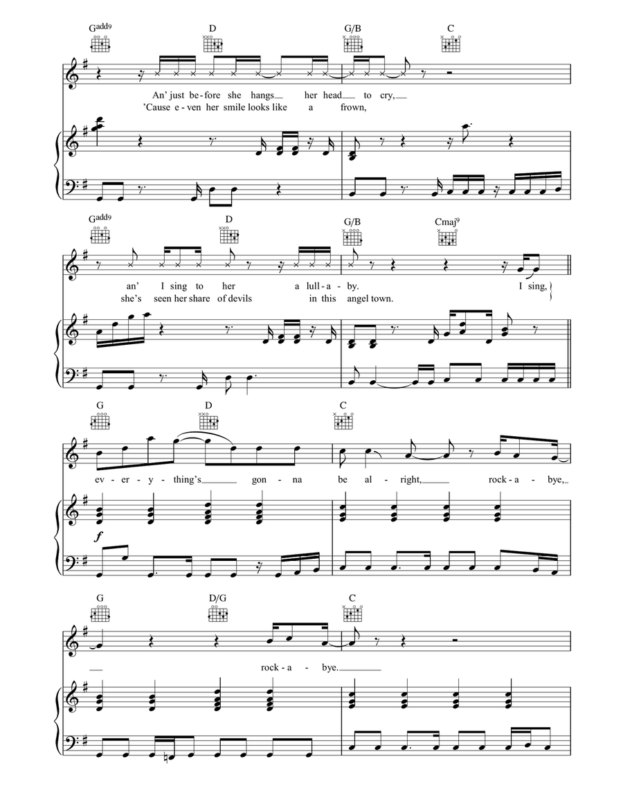 Lullaby Lullaby Piano, Vocal, Guitar scores gallery preview page 3