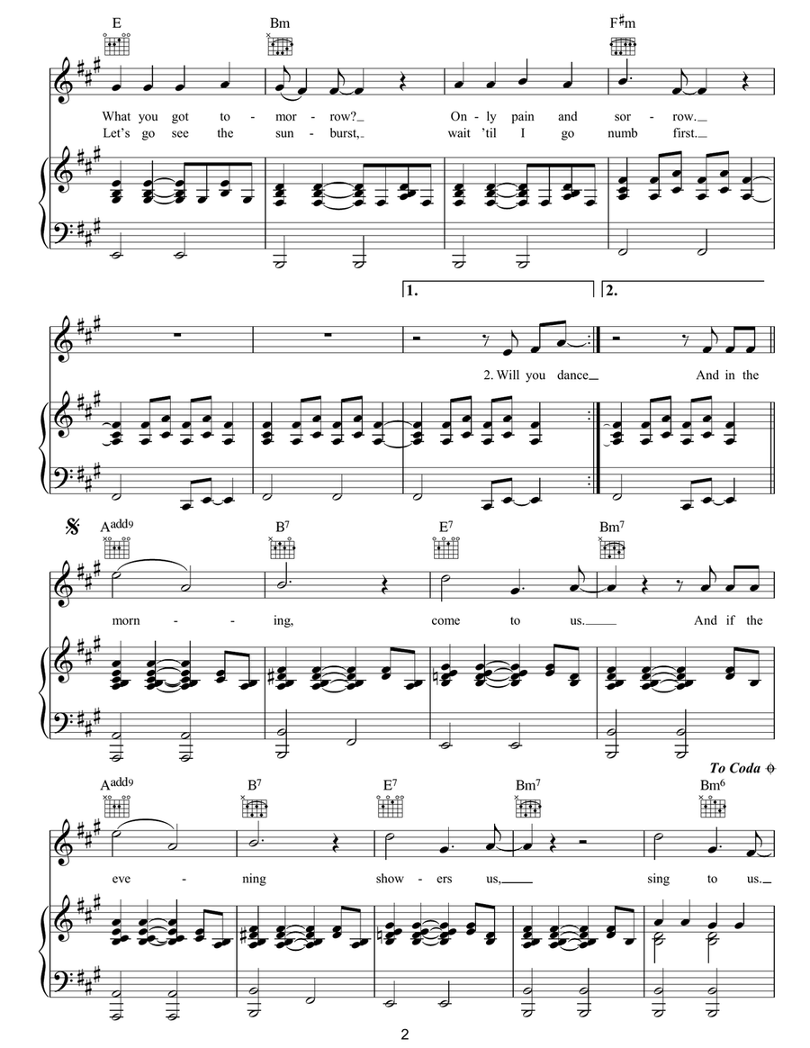 Pass Me Down The Wine Pass Me Down The Wine Piano, Vocal, Guitar scores gallery preview page 2