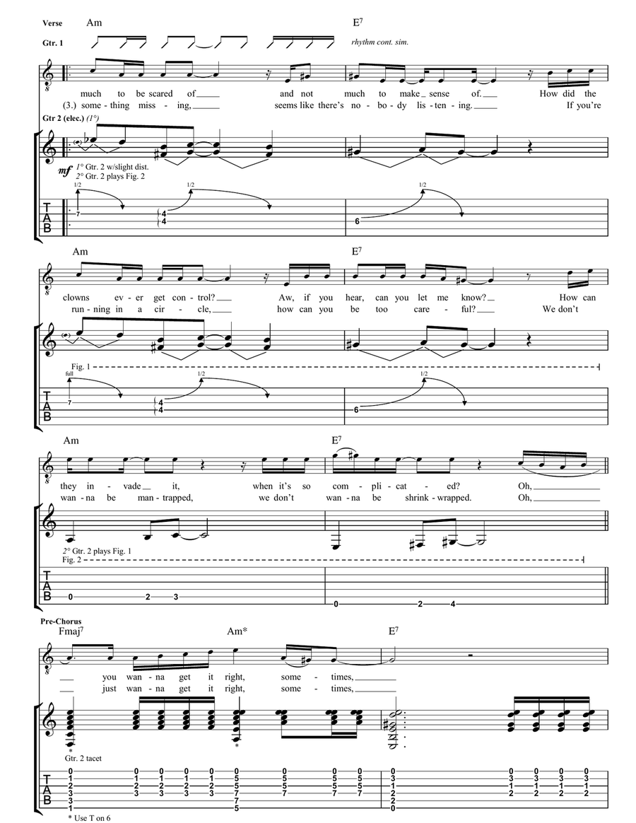 How You See The World Acoustic Guitar scores gallery preview page 2