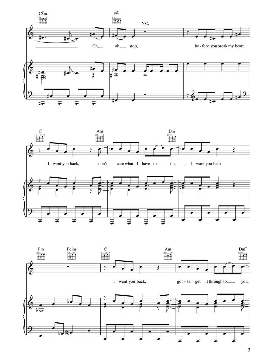 I Want You Back Acoustic Guitar scores gallery preview page 3
