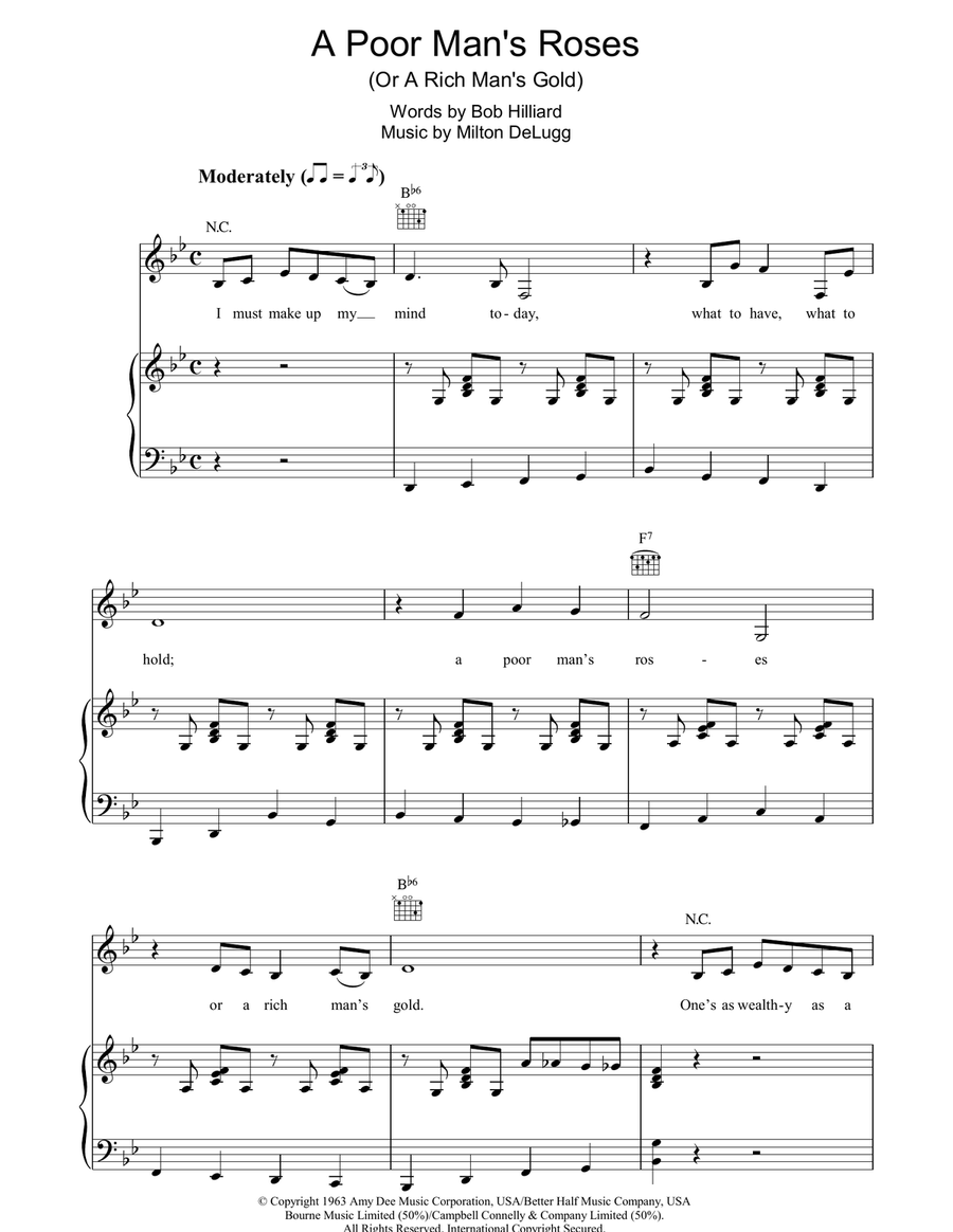 A Poor Man's Roses Guitar scores gallery preview page 1