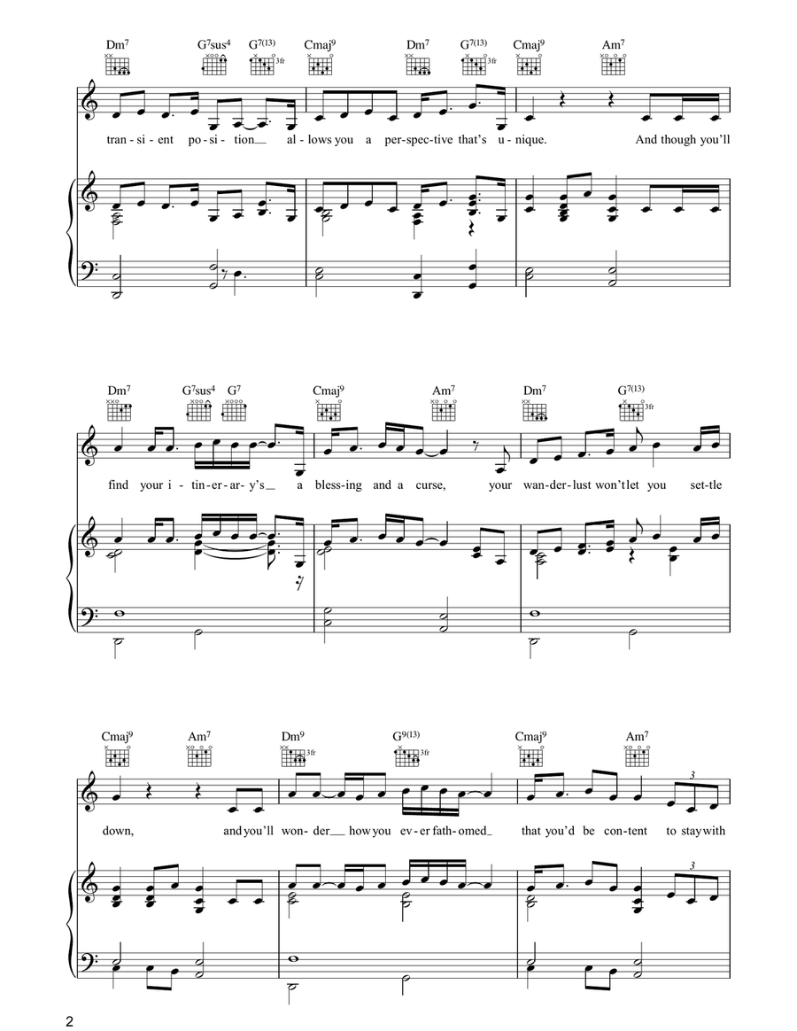 Foreign Affair Foreign Affair Piano, Vocal, Guitar scores gallery preview page 2