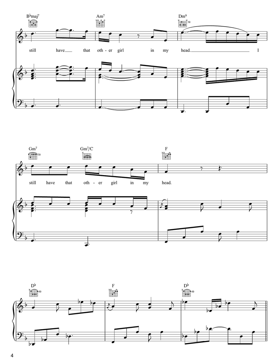 I Still Have That Other Girl Piano, Vocal, Guitar scores gallery preview page 4