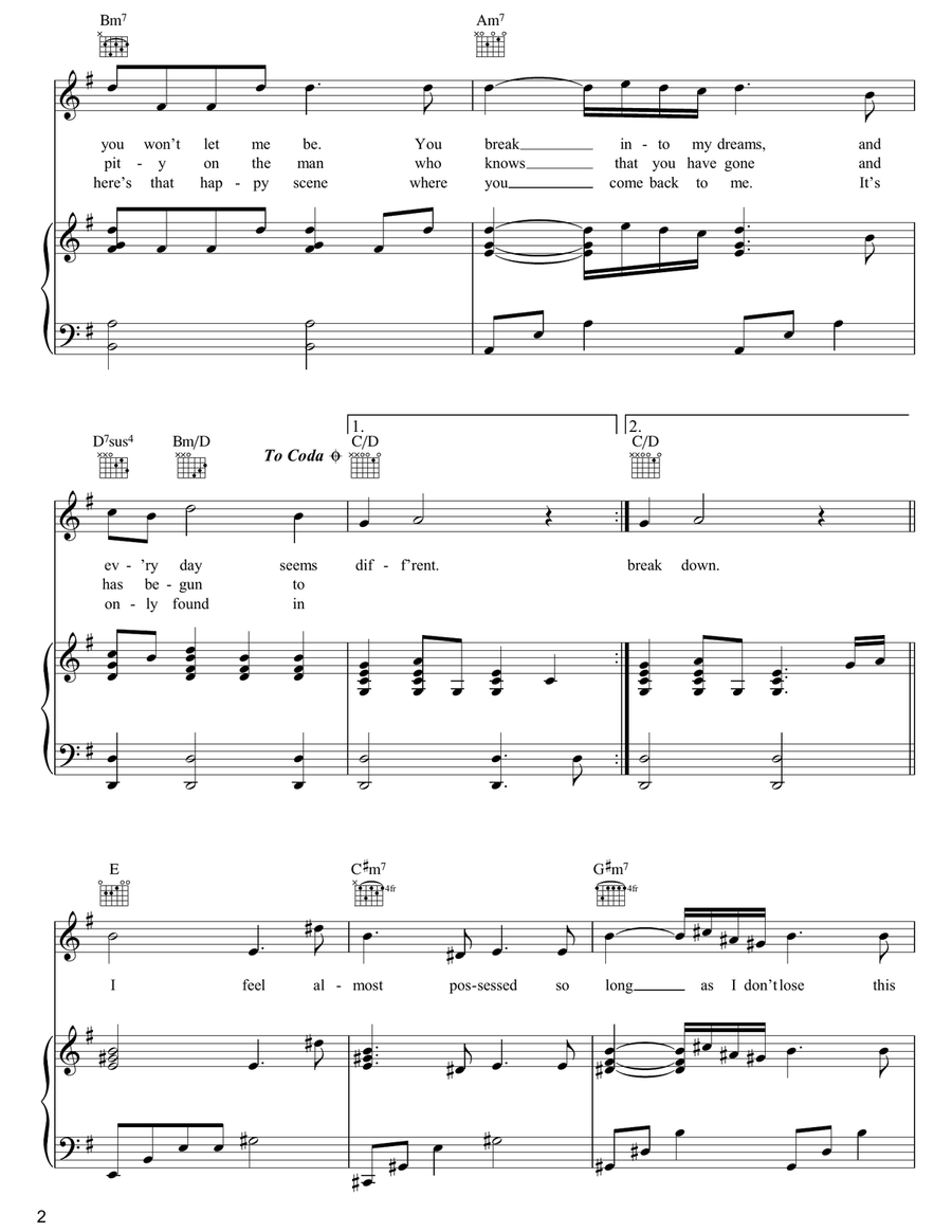 My Thief My Thief Piano, Vocal, Guitar scores gallery preview page 2