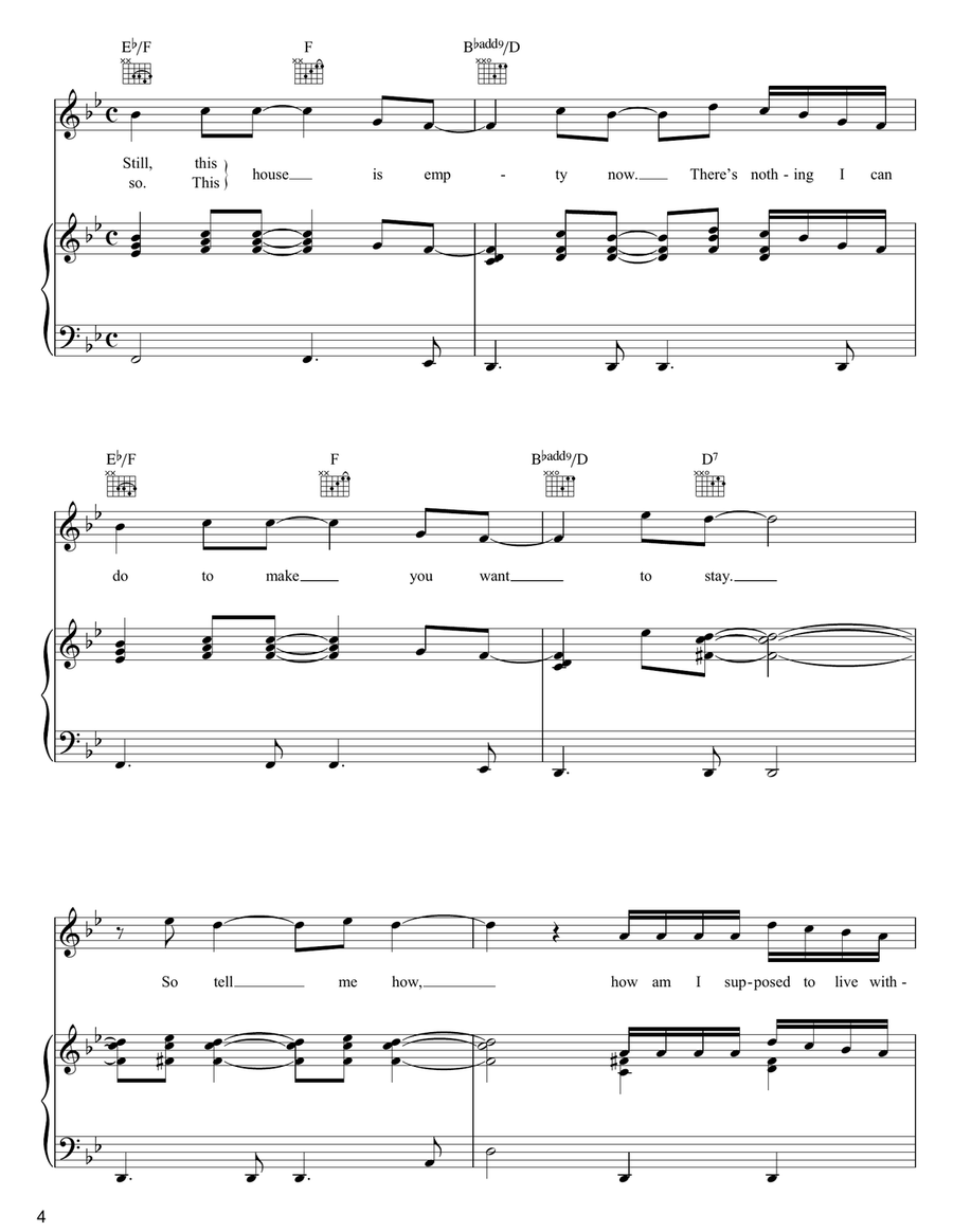 This House Is Empty Now This House Is Empty Now Piano, Vocal, Guitar scores gallery preview page 4