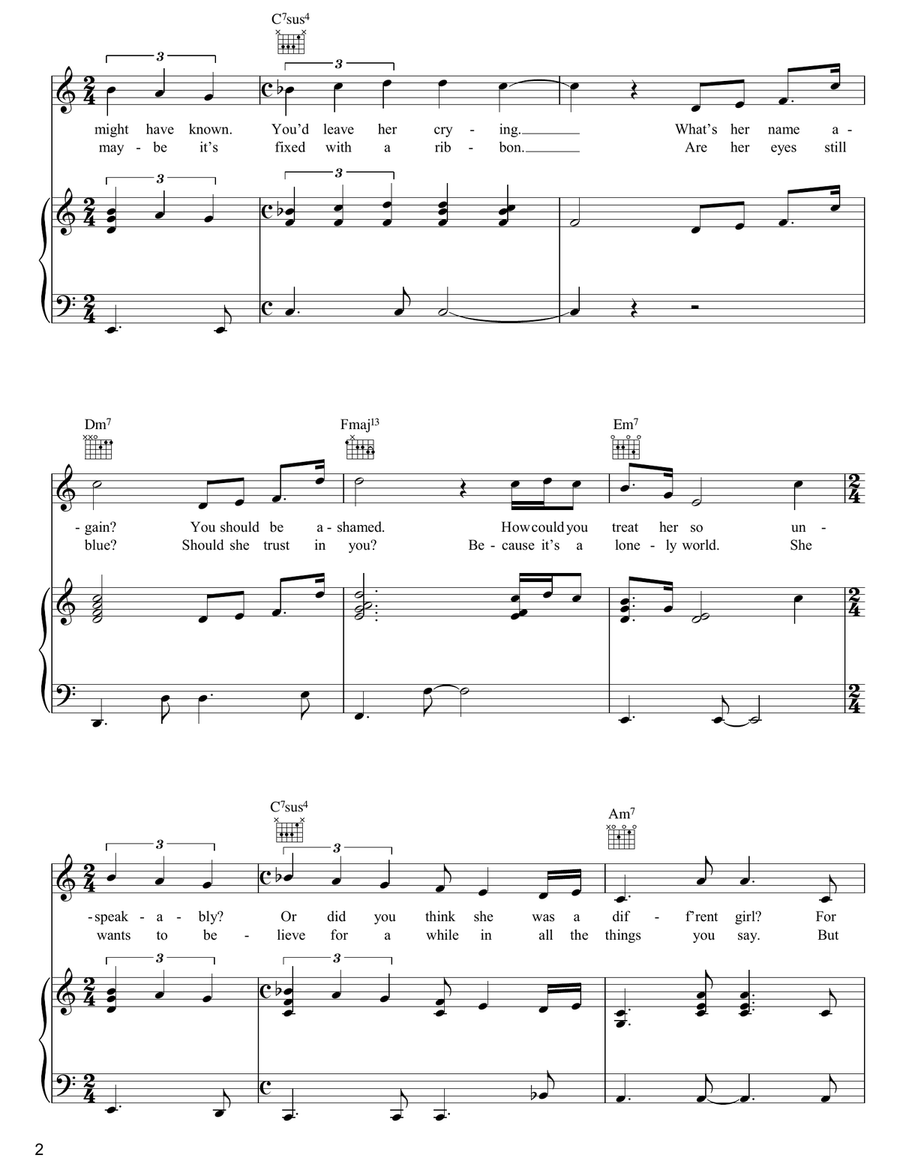 What's Her Name Today? What's Her Name Today? Piano, Vocal, Guitar scores gallery preview page 2
