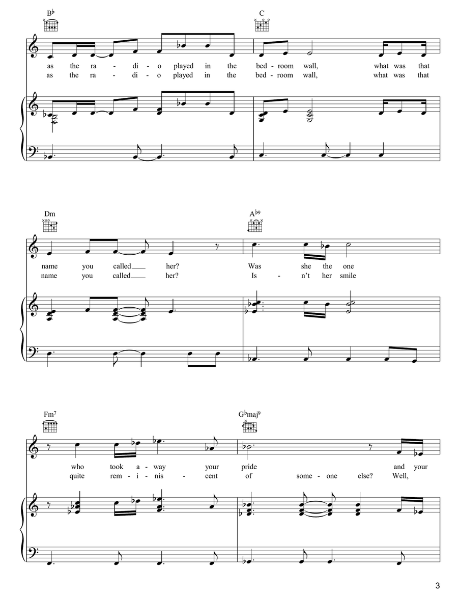 What's Her Name Today? What's Her Name Today? Piano, Vocal, Guitar scores gallery preview page 3