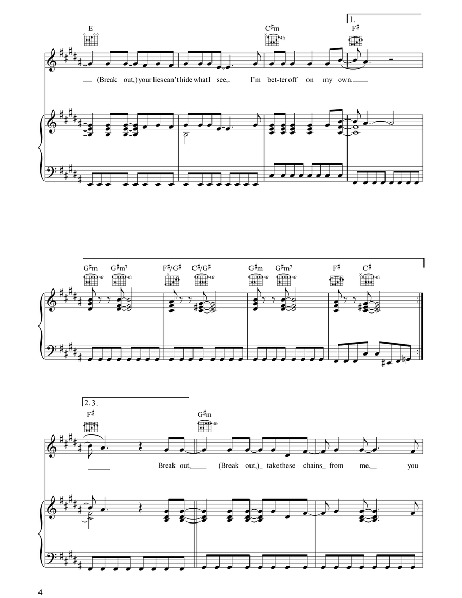 Breakout Breakout Acoustic Guitar scores gallery preview page 4