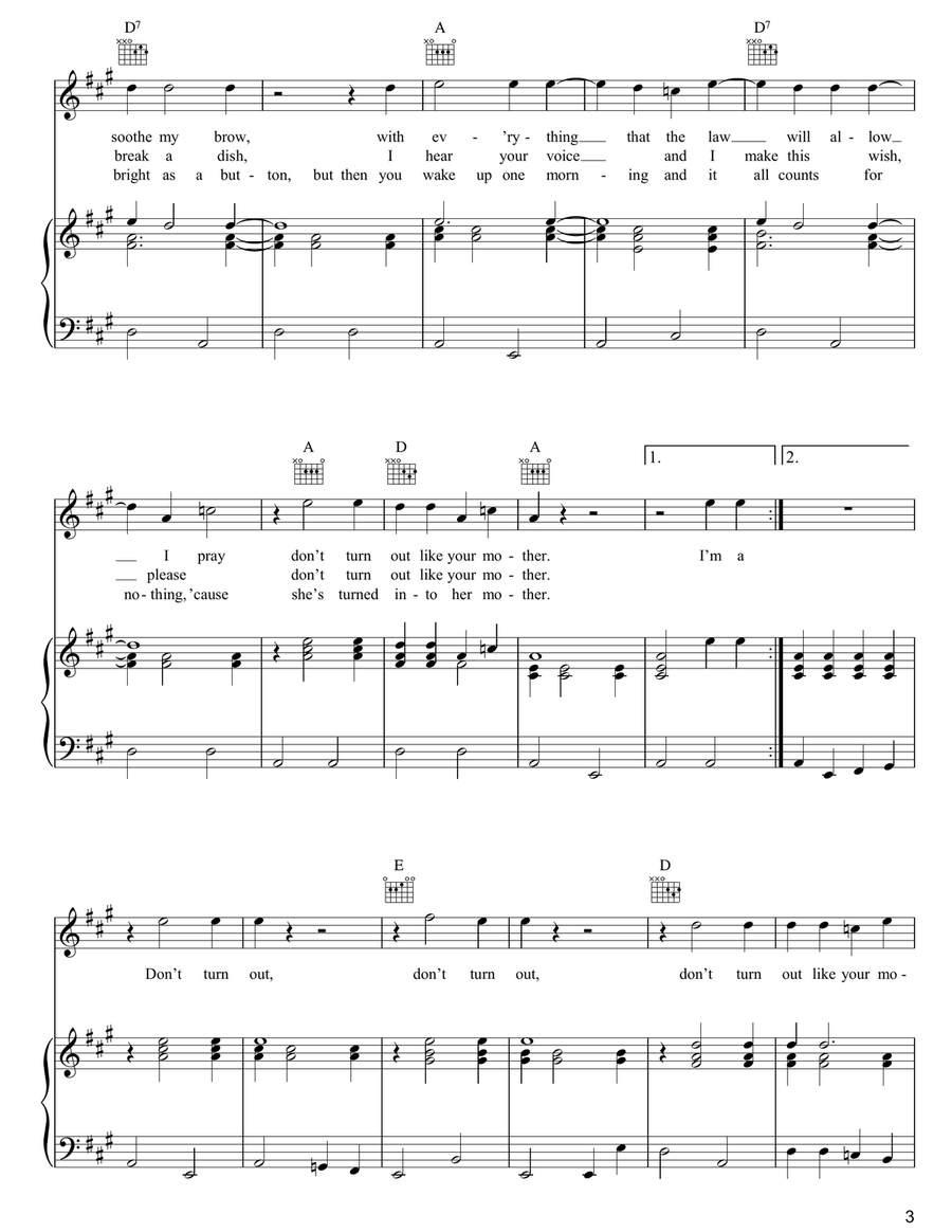 Don't Turn Out Like Your Mother Acoustic Guitar scores gallery preview page 3