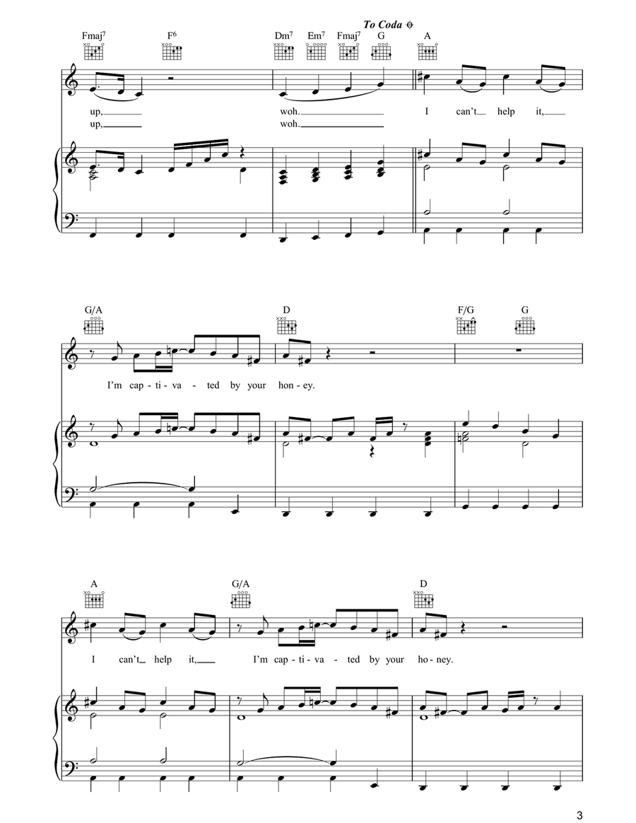 I Can't Help It I Can't Help It Acoustic Guitar scores gallery preview page 3