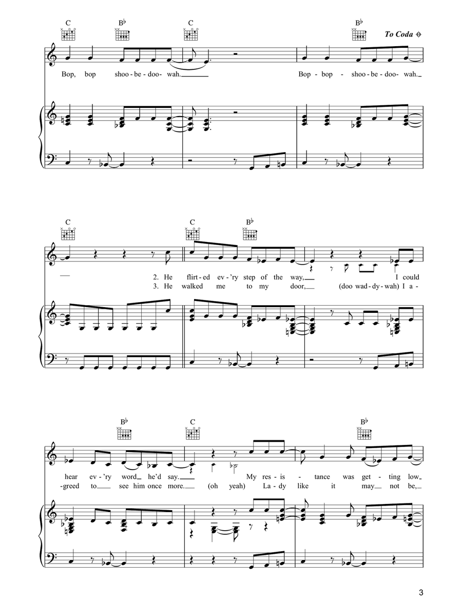 He Was Really Saying Somethin' Piano, Vocal, Guitar scores gallery preview page 3