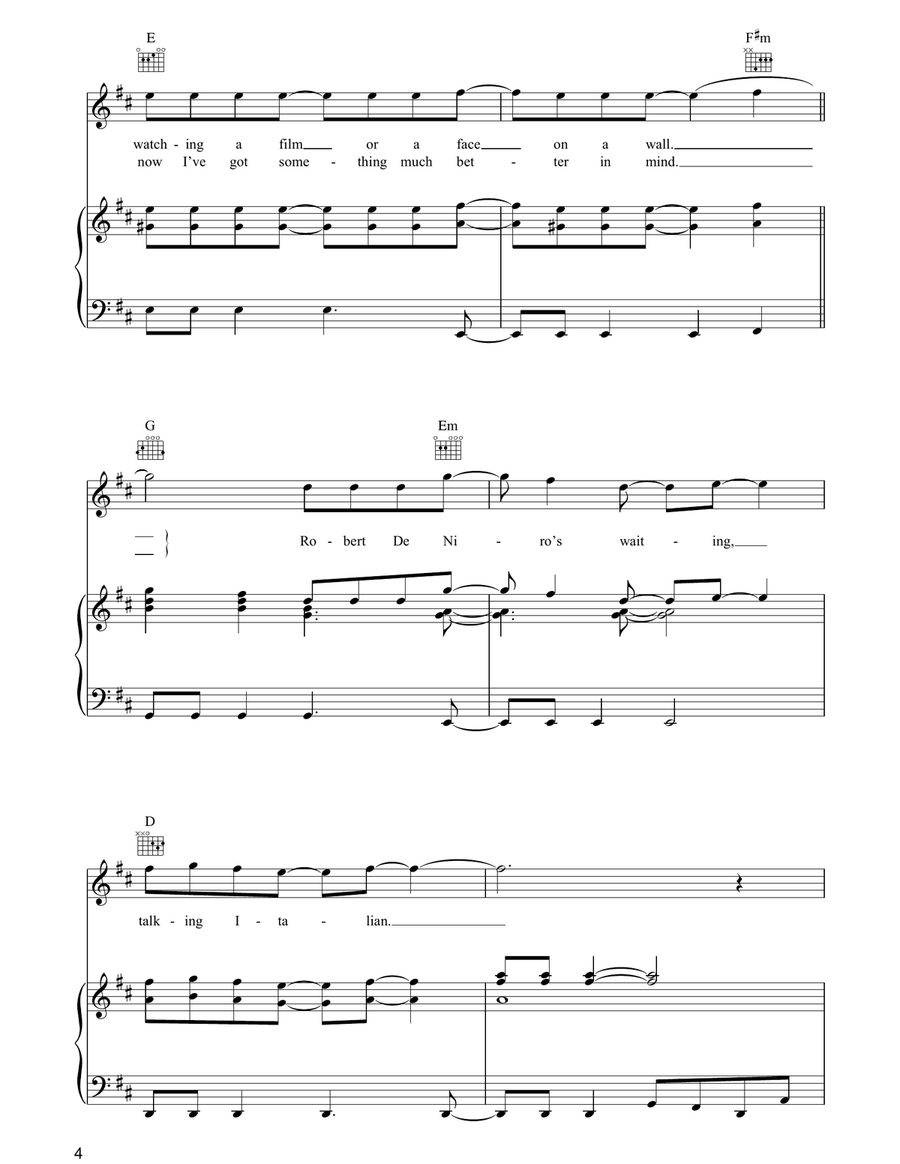Robert De Niro's Waiting Robert De Niro's Waiting Acoustic Guitar scores gallery preview page 4