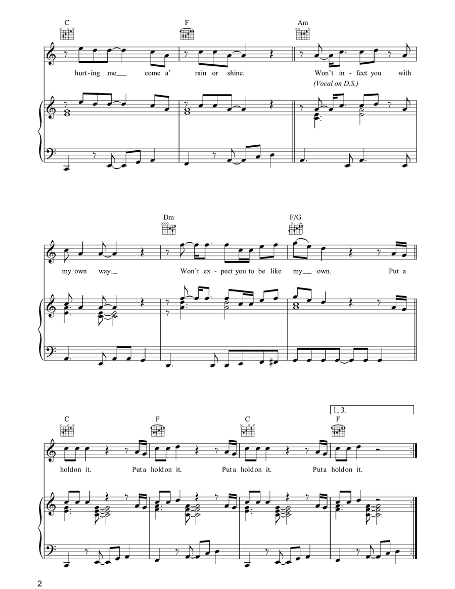 Put A Hold On It Acoustic Guitar scores gallery preview page 2