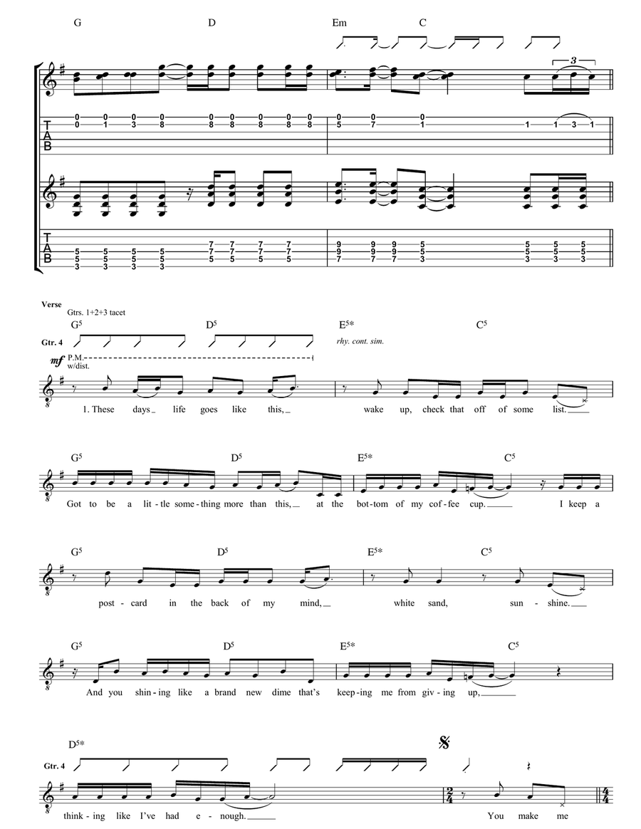Summertime Summertime Guitar Tablature scores gallery preview page 2