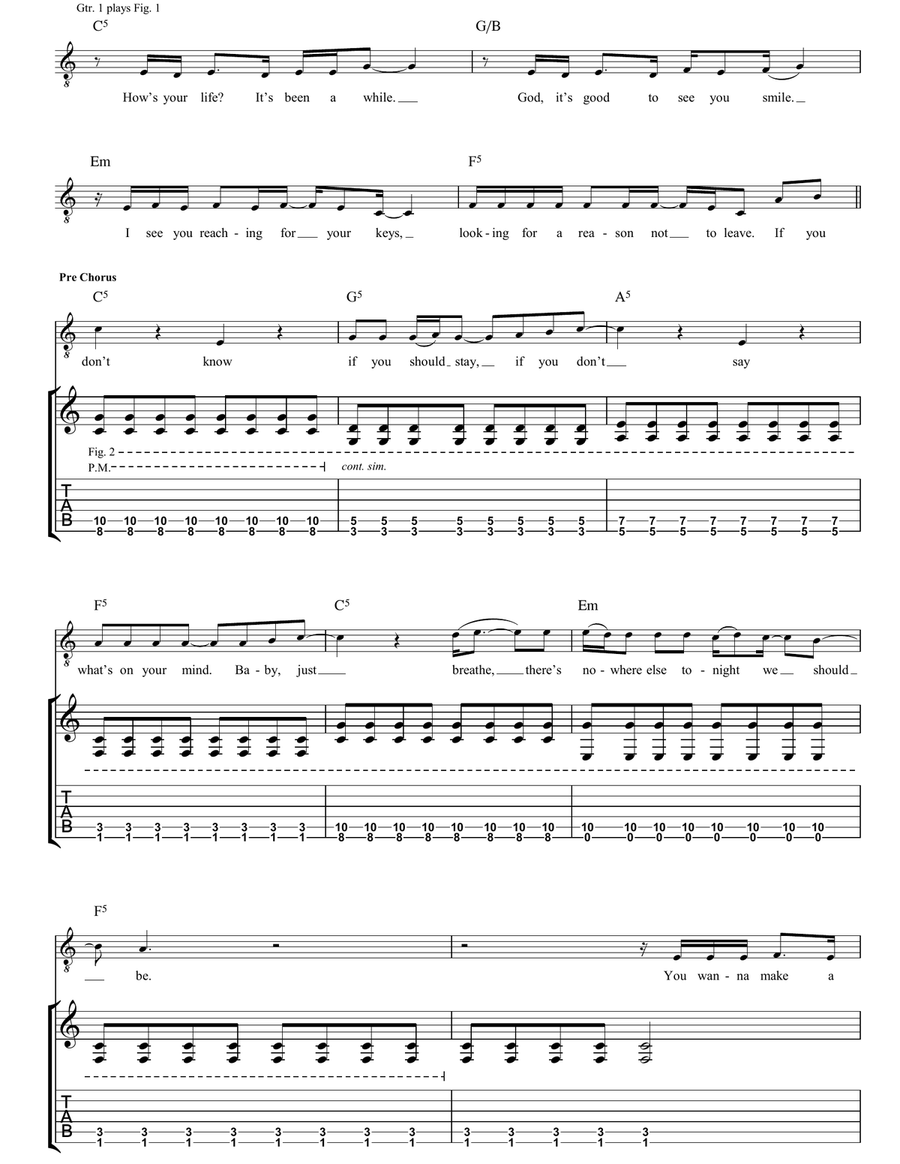 (You Want To) Make A Memory Guitar Tablature scores gallery preview page 2