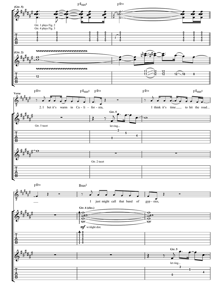 Whole Lot Of Leavin' Whole Lot Of Leavin' Guitar Tablature scores gallery preview page 3