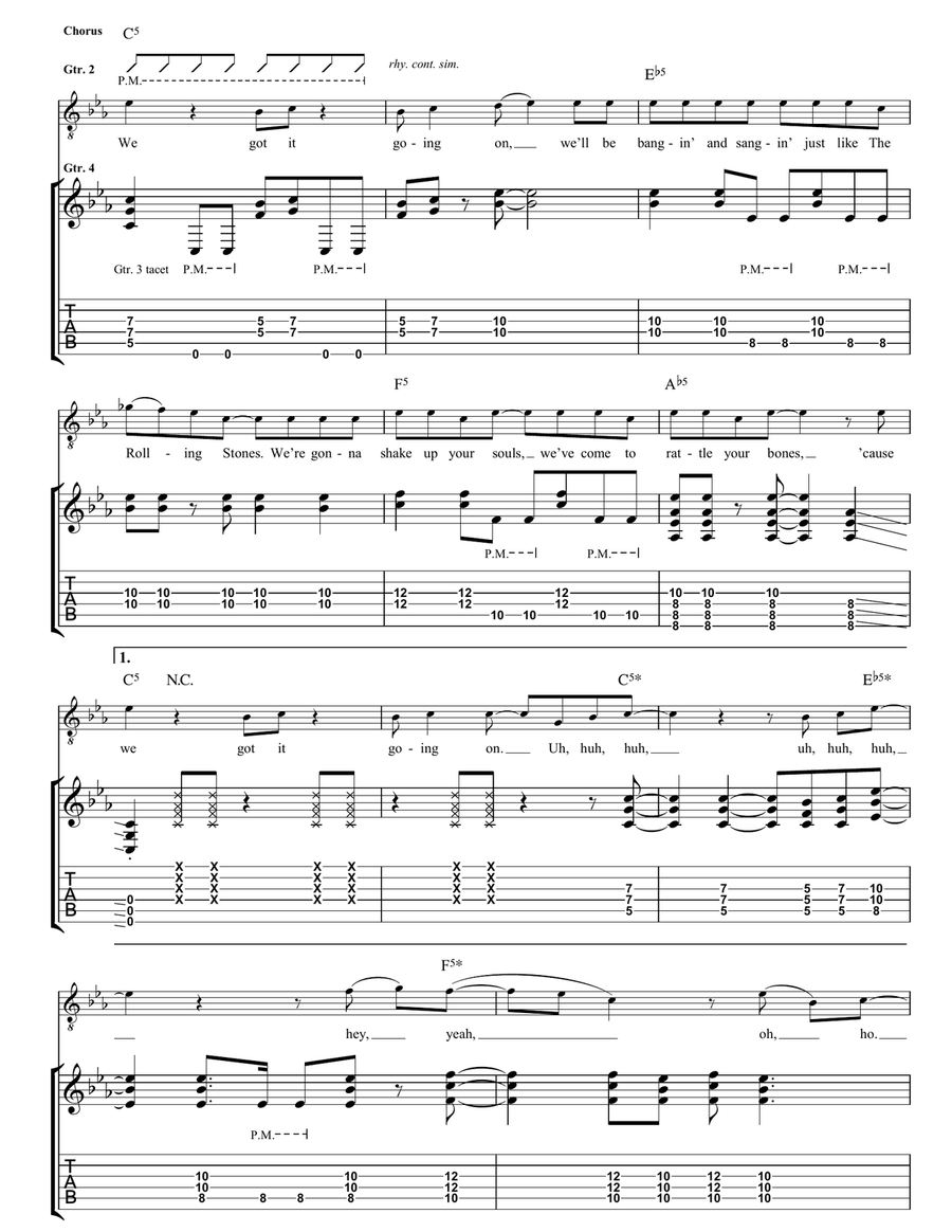 We Got It Going On We Got It Going On Guitar Tablature scores gallery preview page 4