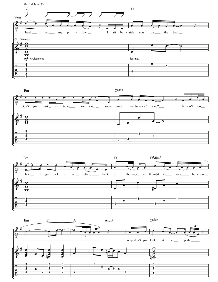 Till We Ain't Strangers Anymore Guitar Tablature scores gallery preview page 3