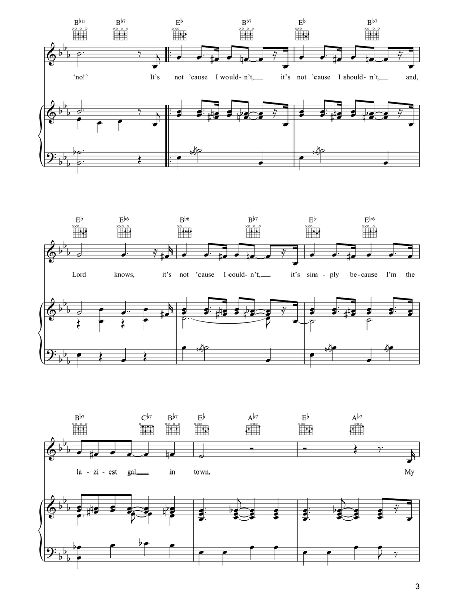 The Laziest Gal In Town The Laziest Gal In Town Guitar scores gallery preview page 3