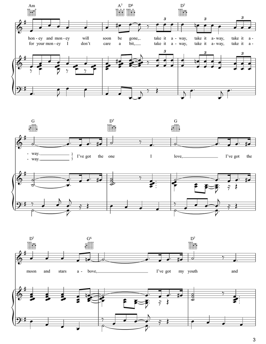 Money Is The Root Of All Evil Piano, Vocal, Guitar scores gallery preview page 3