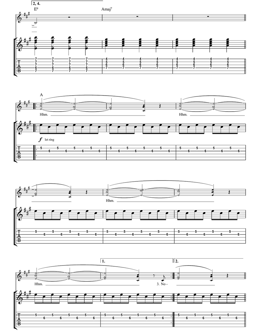 Distance Distance Guitar Tablature scores gallery preview page 2