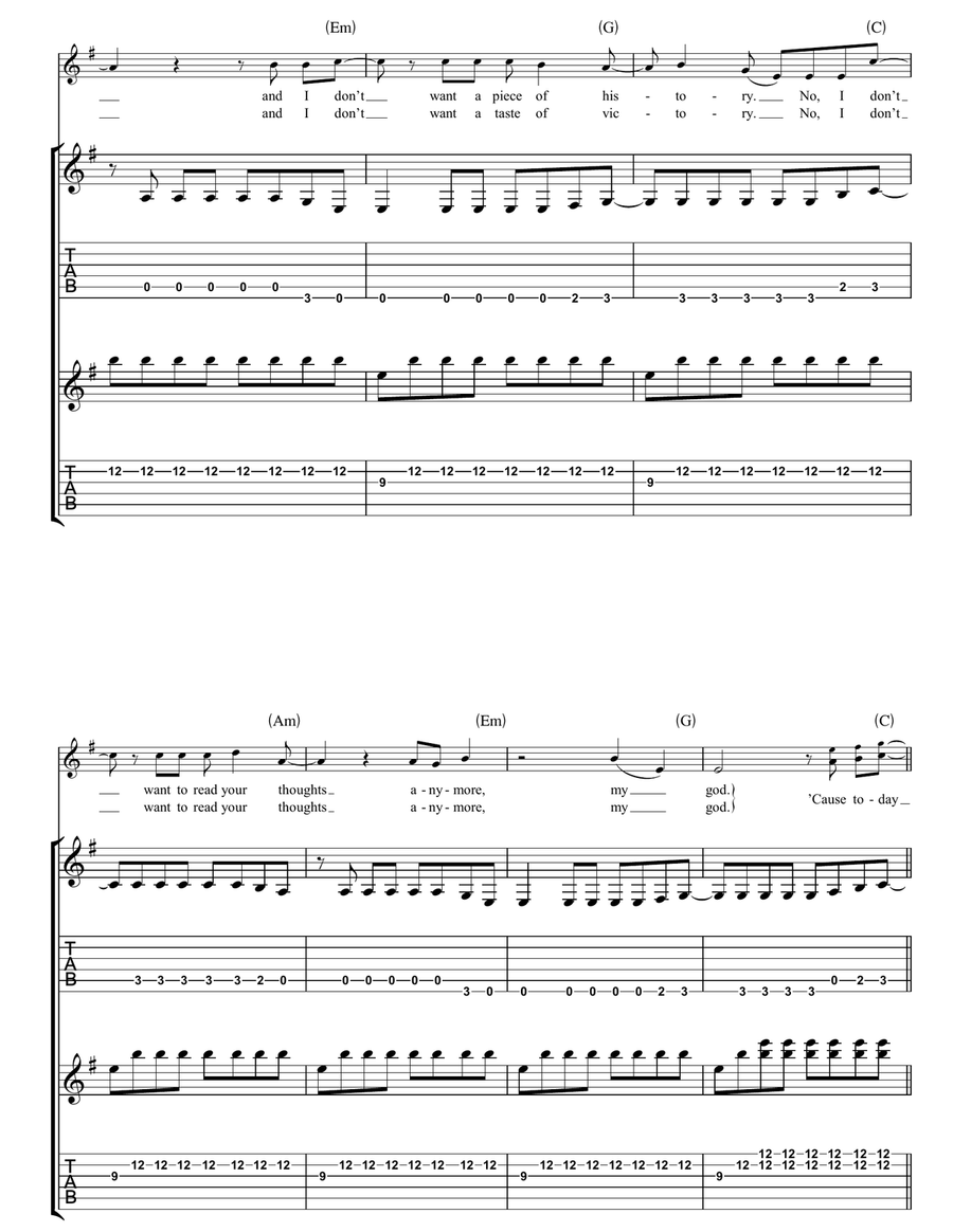 The Heinrich Maneuver The Heinrich Maneuver Guitar Tablature scores gallery preview page 5