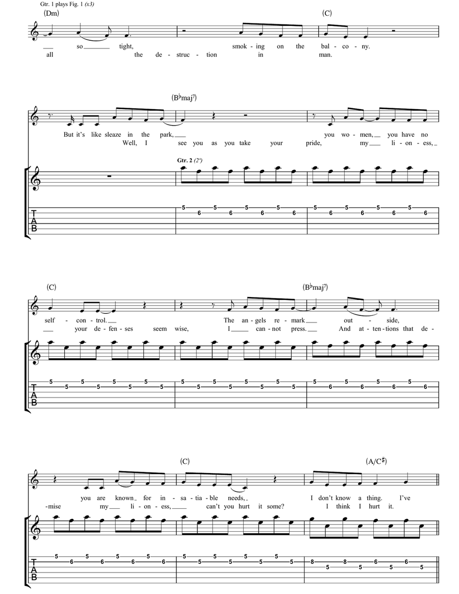 Pace Is The Trick Pace Is The Trick Guitar Tablature scores gallery preview page 2