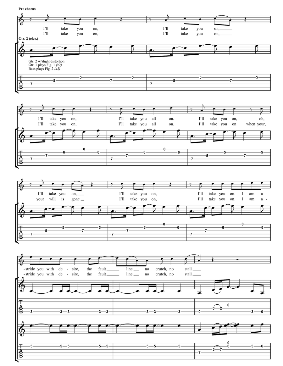 All Fired Up All Fired Up Guitar Tablature scores gallery preview page 2