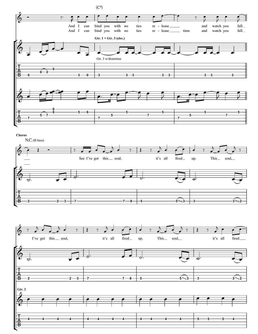 All Fired Up All Fired Up Guitar Tablature scores gallery preview page 3