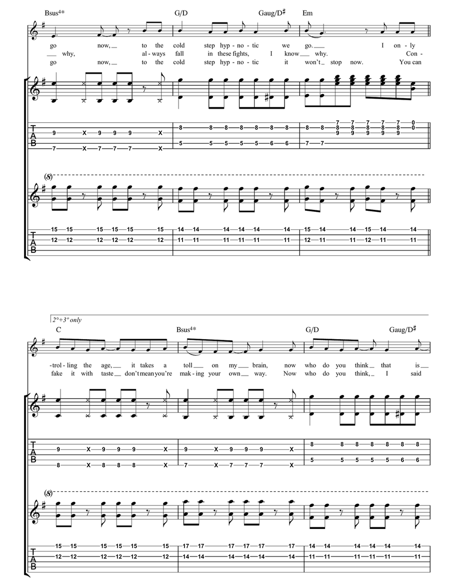 Who Do You Think Who Do You Think Guitar Tablature scores gallery preview page 3