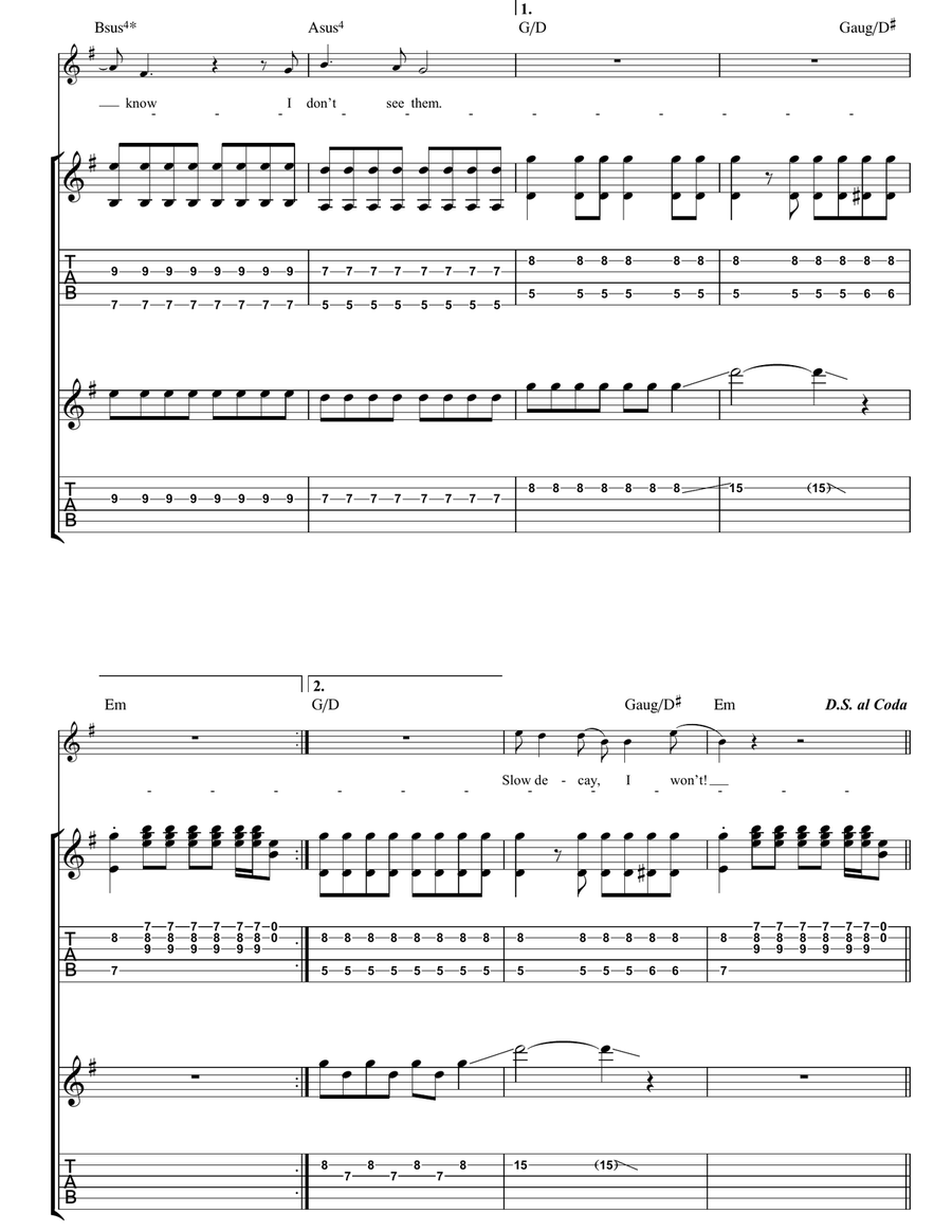 Who Do You Think Who Do You Think Guitar Tablature scores gallery preview page 5