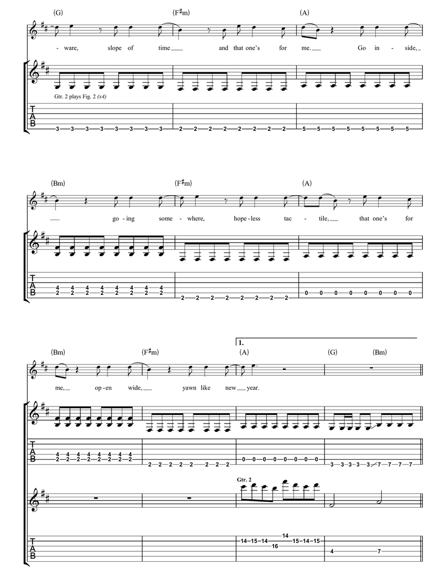 Wrecking Ball Wrecking Ball Guitar Tablature scores gallery preview page 3